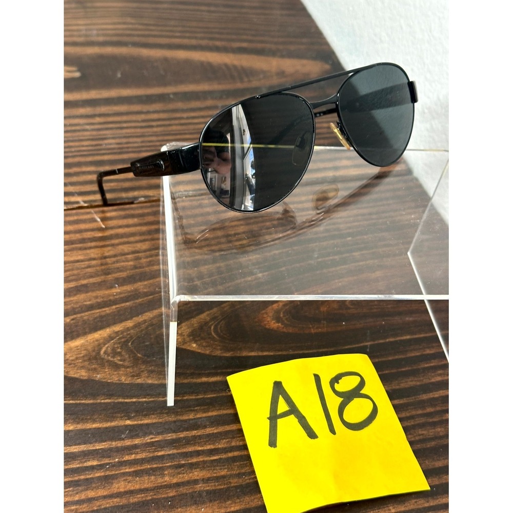 Burberry B 3030 1001/87 Mens Polished Black Sunglasses Aviator Full Rim 130 mm